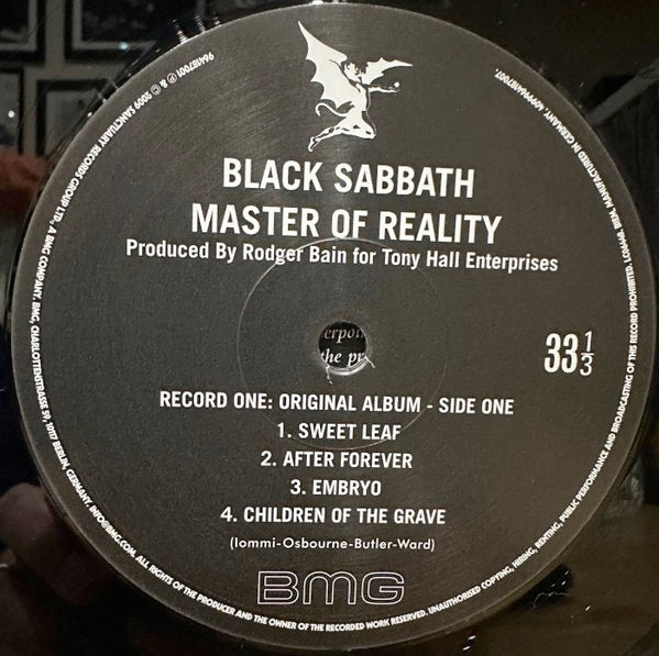 Image of Label Cover of 2xLP - NEW/NEW - BLACK SABBATH, Master Of Reality (Deluxe) (BMG; 964186981, Europe 2025 Reissue, Gatefold, 2LP 140g Black Vinyl with bonus tracks), , - 1516563C