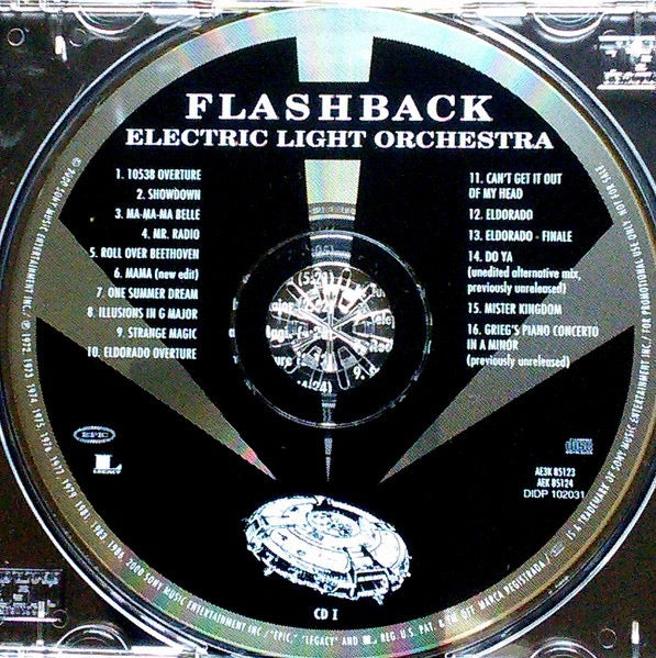 Image of Label Cover of 3xCD - VG+/VG+ - ELECTRIC LIGHT ORCHESTRA, Flashback (Epic; AE3K 85123, US 2000, Promo, Fatbox Double Case), , - 4315356C
