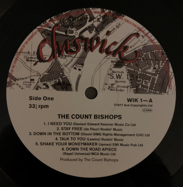 Image of Label Cover of LP - VG/VG+ - THE COUNT BISHOPS, The Count Bishops (Chiswick Records; WIK 1, UK 2022 Reissue), , - 4415177C