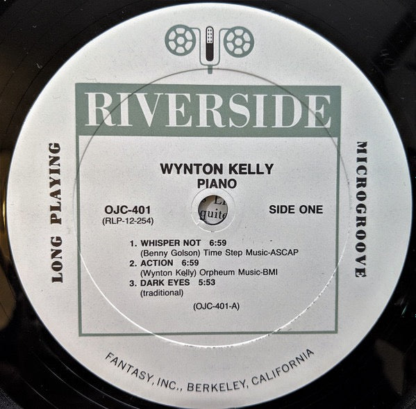 Image of Label Cover of 4415189C: LP - WYNTON KELLY, Piano (Original Jazz Classics; OJC-401, US 1989 Reissue) Quite a few light marks to disc. Strong VG to sleeve. VG/G+