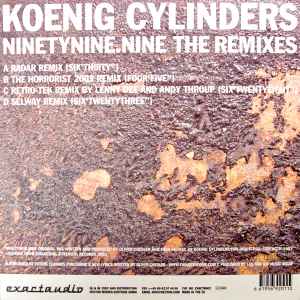 Image of Back Cover of 4525212E: 2xLP - KOENIG CYLINDERS, NinetyNine.Nine - The Remixes (Exacta.udio; EXACTA001, Germany 2002, Picture Sleeve) VG+/VG