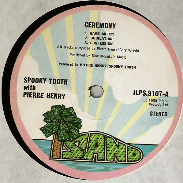 Image of Label Cover of LP - VG/VG - SPOOKY TOOTH/PIERRE HENRY, Ceremony (Island Pink Rim; ILPS9107, UK 1969, Gatefold), , - 1225182E