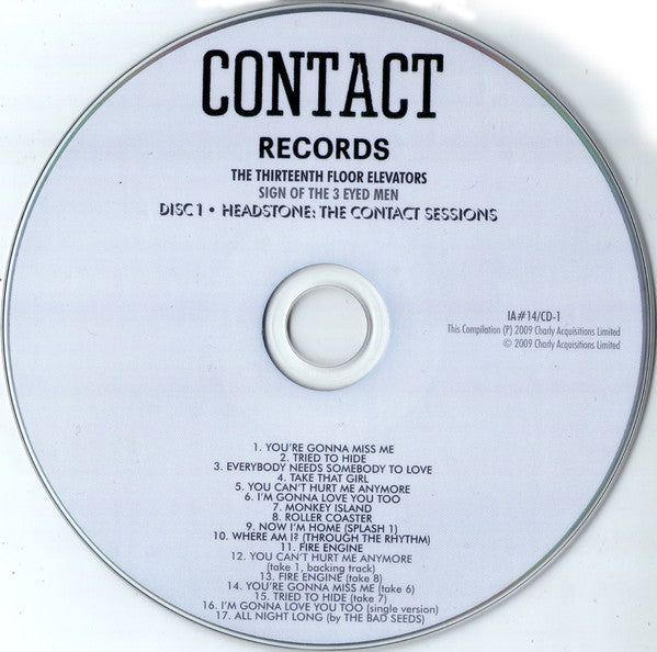 Image of Label Cover of 4755145S: 10xCD - 13TH FLOOR ELEVATORS, Sign Of The 3 Eyed Men (International Artists; IA#14CD, UK 2009, Box Set, Book + enveloppe with stickers, flyers etc, Prints and photos, Stickers, Limited Edtion, one of 4000 copies) Missing obi and numbered sticker, discs are lightly scuffed, discs 3 and 10 are badly scracthed, boxset and prints in great condition VG+/VG