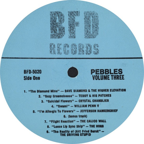 Image of Label Cover of LP - VG+/VG - VARIOUS, Pebbles Vol 3 - The Acid Gallery (BFD; BFD-5020, US 1979, Unofficial), Sleeve still in opened shrinkwrap, - 2616277C