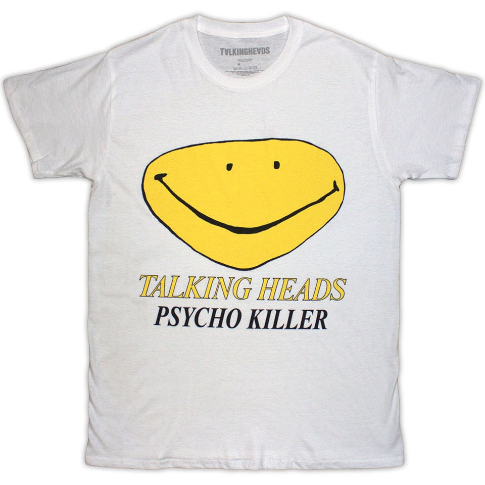 Image of Front Cover of 4615245C: Accessories - TALKING HEADS, Psycho Killer White T-Shirt L (, ) NEW/NEW