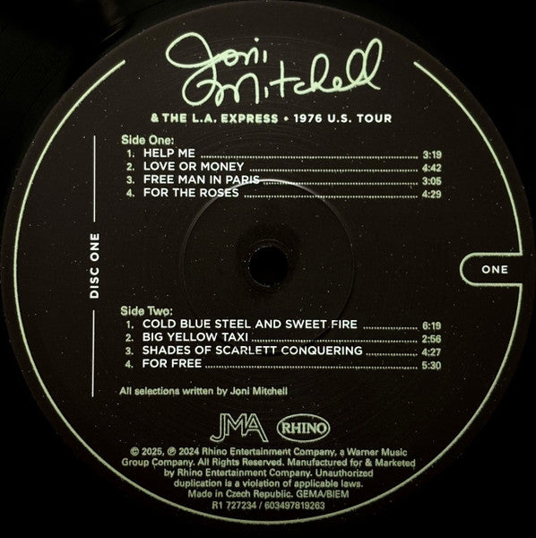 Image of Label Cover of 3xLP - M/M - JONI MITCHELL & THE L.A. EXPRESS, 1976 U.S. Tour (Rhino Records; R1 727234, Worldwide 2025, Book Sleeve, Limited Edition of 6,500. 180g. Record Store Day 2025), SEALED, - 4645247S