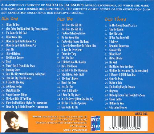 Image of Back Cover of 3xCD - VG+/VG+ - MAHALIA JACKSON, How I Got Over: The Apollo Sessions 1946-1954 (Westside; WESX 303, UK 1998), , - 4655207S