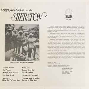 Image of Back Cover of LP - G+/VG - LORD JELLICOE & HIS CALYPSO MONARCHS, Lord Jellicoe At The Sheraton (Island Music; ILP - 1040, US , Card sleeve.), Light marks & dents on vinyl. Wear to sleeve with tape on back. Indentations on sleeve., - 4725023E