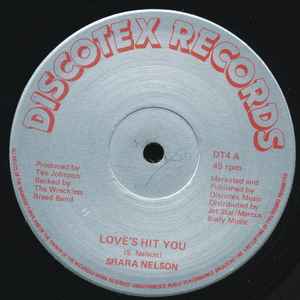 Image of Front Cover of 4745128S: 12" - SHARA NELSON, Love's Hit You (Discotex Records; DT4, UK ) strong ring wear b-side/version. pen on label /G+