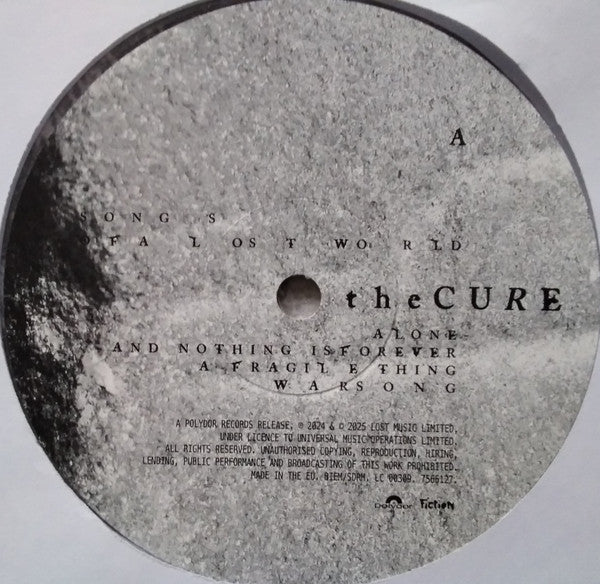 Image of Label Cover of 4725099E: 2xLP - THE CURE, Songs Of A Lost World / Songs Of A Live World: Troxy London MMXXIV (Polydor ; 00602475661306, Worldwide 2025, Textured Gatefold Sleeve, 2 Inners, 180 Gram Vinyl, One Disc Black Vinyl, One Disc Clear Vinyl) EX/VG+