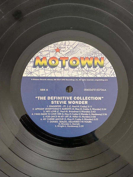 Image of Label Cover of 4735102E: 2xLP - STEVIE WONDER, The Definitive Collection (Motown; 7515272, Worldwide 2024 Reissue, Gatefold, 2 Inners) NEW/NEW