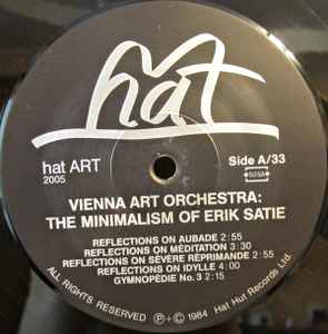 Image of Label Cover of 4745339S: 2xLP - VIENNA ART ORCHESTRA, The Minimalism Of Erik Satie (Hat Hut Records; hat ART 2005, Switzerland 1984, Cardboard Foldover Envelope Sleeve, No Postcards) VG/VG+