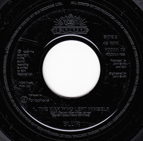 Image of Back Cover of 4715387C: 7" - BLUR, Stereotypes (Food Large Centre; FOODLH 73, UK 1996, Jukebox) Light Marks only. /G+