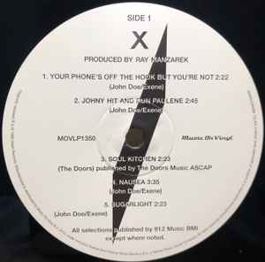 Image of Label Cover of 4745328S: LP - X, Los Angeles (Music On Vinyl; MOVLP1350, Europe 2015 Reissue, Insert, 180 Gram Vinyl) VG+/VG+