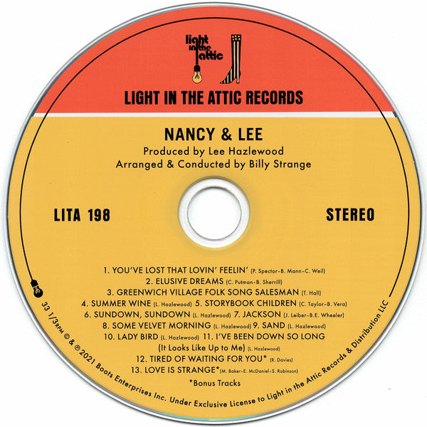Image of Label Cover of CD - M/M - NANCY & LEE, Nancy & Lee (Light In The Attic; LITA 198-2, US 2022, Digipak, Booklet), , - 3936216E