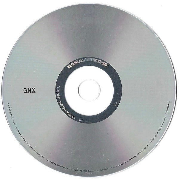 Image of Label Cover of CD - NEW/NEW - KENDRICK LAMAR, GNX (pgLang; 7568676, Europe 2025, Jewel Case), , - 0536028E