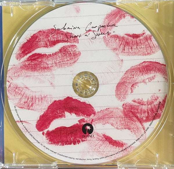 Image of Label Cover of CD - NEW/NEW - SABRINA CARPENTER, Short N' Sweet (Island Records; 7502779, Europe 2024, Jewel Case), , - 3316547C