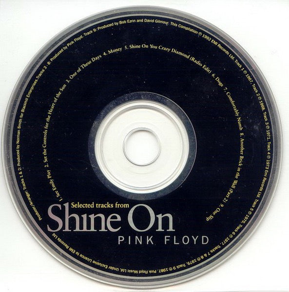 Image of Label Cover of 4815042C: CD - PINK FLOYD, Selected Tracks From 'Shine On' (EMI; SHINE 1, UK 1992, Card Sleeve) Shelf Wear VG/VG+