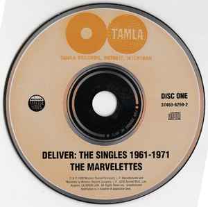 Image of Label Cover of CD - VG+/VG+ - THE MARVELETTES, Deliver: The Singles 1961-1971 (Motown ; 37463-6259-2, US 1993), , - 4855054S