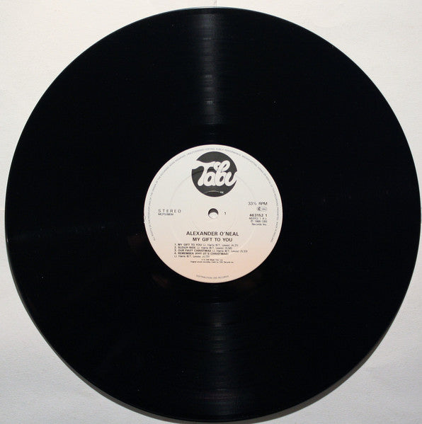 Image of Label Cover of 4815276C: LP - ALEXANDER O'NEAL, My Gift To You (Tabu Records; 463152 1, UK 1988, Insert, Red Artist Title on Sleeve) VG+/VG+