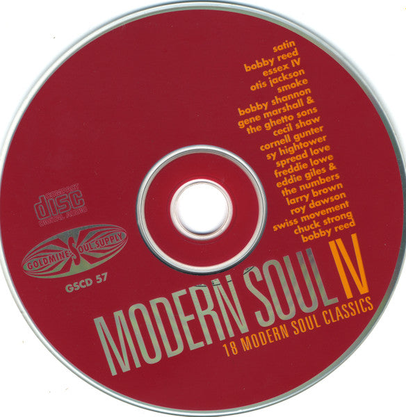 Image of Label Cover of CD - VG+/VG+ - VARIOUS, Modern Soul 4 (Goldmine Soul Supply; GSCD57, UK 1995, Jewel Case, Booklet), , - 4835298E