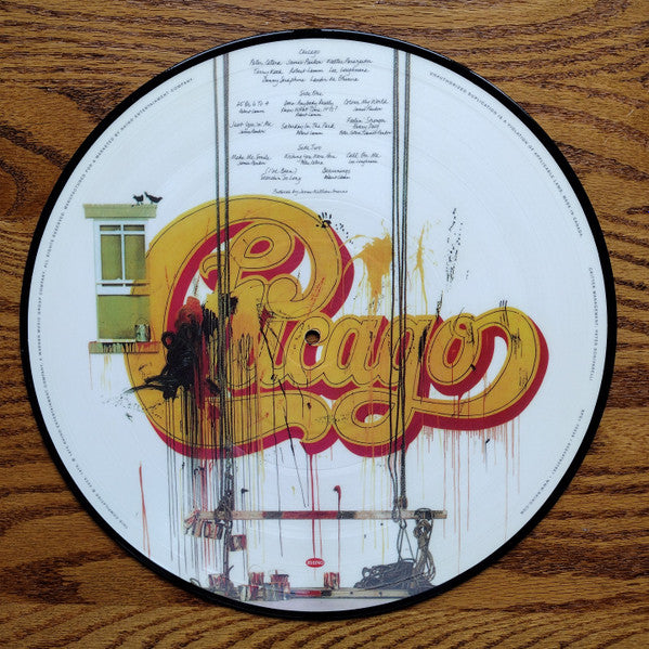 Image of Back Cover of 4945006S: LP - CHICAGO, Greatest Hits (Rhino Records; RPD1 73229, Worldwide 2023 Reissue, Clear Plastic Stickered Sleeve, Picture Disc) EX/EX