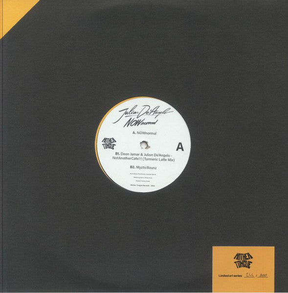 Image of Back Cover of 4925010E: LP - JULION DE'ANGELO, NOWnormal (Mother Tongue Records; MT19018, Italy 2024, Stickered Company Sleeve, Inner & Insert) VG+/VG