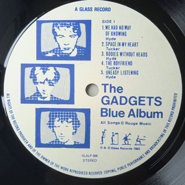 Image of Label Cover of 4925232E: LP - THE GADGETS, Blue Album (Glass Records; GLALP 006, UK 1983, Pre The The) VG+/EX