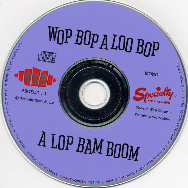 Image of Label Cover of 4955102S: 6xCD - LITTLE RICHARD, The Specialty Sessions (Ace ; ABOXCD 1, UK 1989, Box Set) G+/EX