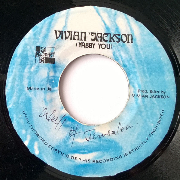 Image of Front Cover of 7" - /VG - YABBY U, Walls Of Jerusalem (Vivian Jackson (Yabby You); none, Jamaica Reissue), Tiny but deep mark on A-side clicks a briefly when played through. Otherwise lighter marks only. Small stain on label, - 4915380C