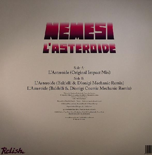 Image of Back Cover of 4925411E: 12" - NEMESI, L'Asteroide (Relish Records; RR 017, Germany 2006, Picture Sleeve) VG/VG+