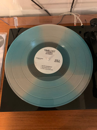 Image of Label Cover of 4945183S: LP - TIMELOST, Gushing Interest (Church Road Records; CRR053V, UK 2021, Insert, Clear Blue Vinyl) Corner crease VG/VG+