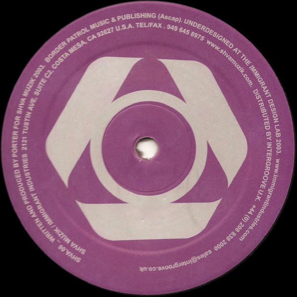 Image of Back Cover of 4925437E: 12" - ROBIN PORTER, Balancing The Acts EP (Shva Muzik; Shva.06, US 2003, Plain Sleeve) /VG+