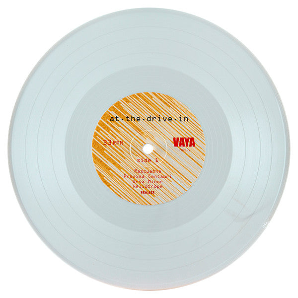 Image of Label Cover of 4925464E: 10" EP - AT.THE.DRIVE.IN, Vaya (Fearless Records ; FRL39040-1, US 2012 Reissue, Picture Sleeve, Insert, White Vinyl) Strong VG - Surface Mark On B1 Which Does Not Sound, Still In Stickered Shrink Wrap EX/VG