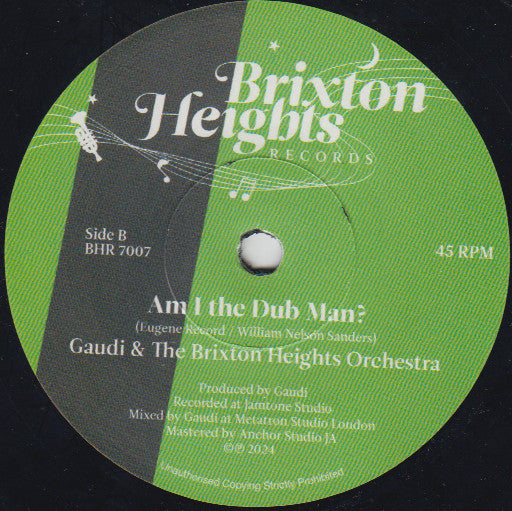 Image of Back Cover of 7" - /EX - GAUDI & BRIXTON HEIGHTS ORCHESTRA, Am I The Same Man? (Brixton Heights Records; BHR 7007, UK 2025, Solid Centre), , - 0726157E