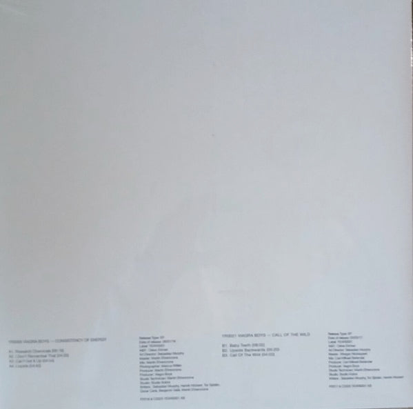 Image of Back Cover of 12" EP - NEW/NEW - VIAGRA BOYS, Consistency of Energy / Call Of The Wild (YEAR0001; YR06821LP, UK 2025, Inner), , - 5035171E