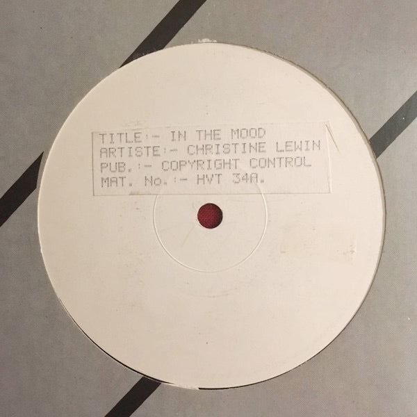 Image of Front Cover of 5215129C: 12" - CHRISTINE LEWIN / HOT VINYL RYTHM BAND, In The Mood (Hot Vinyl; HVT 34, UK 1986) Lots of marks and scuffs, background crackle. /G+