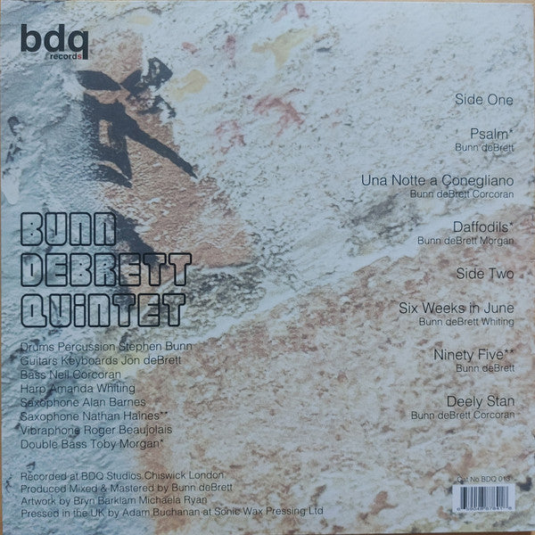 Image of Back Cover of LP - VG+/VG+ - BUNN DEBRETT QUINTET, Six Weeks In June (BDQ Records; BDQ 013, UK 2024), , - 5225172E