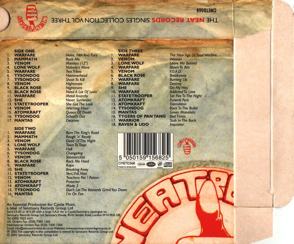 Image of Back Cover of 3xCD - VG+/VG+ - VARIOUS, The Neat Singles Collection Volume Three (Castle Music; CMETD568, UK 2002, Box Set, Booklet), Still In Opened Shrinkwrap, - 5215300C