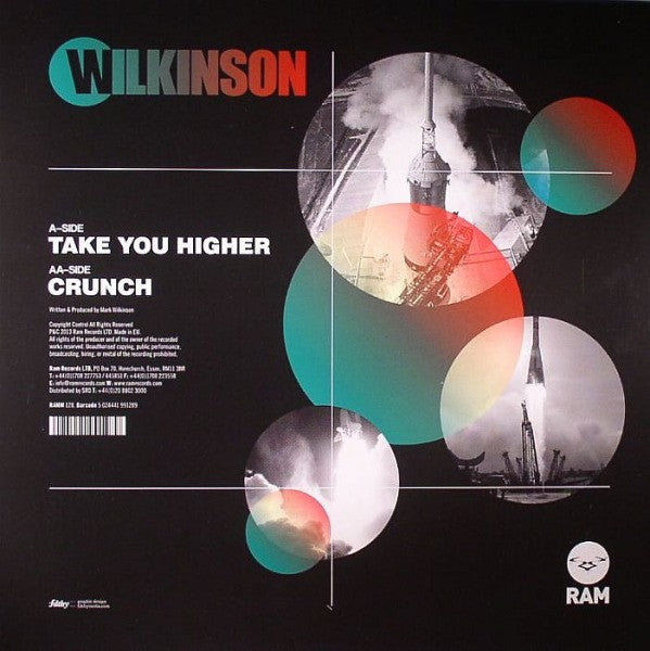 Image of Back Cover of 12" - VG/G+ - WILKINSON, Take You Higher / Crunch (RAM Records; RAMM128, UK 2013), Looks G+, plays VG. Marks on either side of record. Very minor edgewear to sleeve., - 0146091S