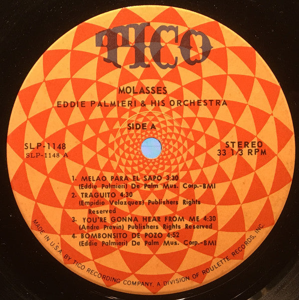 Image of Label Cover of 12" - G+/VG - EDDIE PALMIERI, Molasses (Tico Records; SLP 1148, US 1967, Picture Sleeve), blue electrical tape on sleeve edge. few faint scuffs - v. minor. light ring wear, - 0246159S