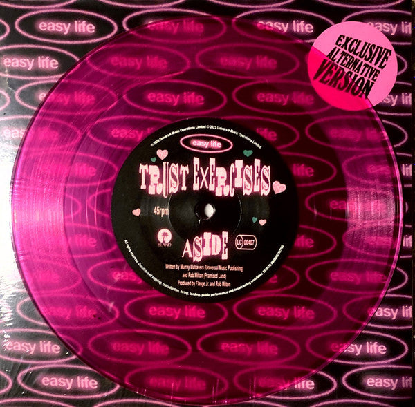 Image of Label Cover of 7" - EX/EX - EASY LIFE, Trust Exercises (Island Records; 5518119, UK 2023, Picture sleeve, Pink Vinyl), , - 0326031E