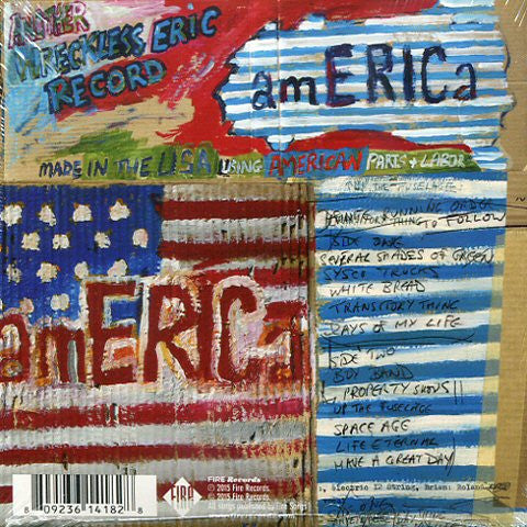 Image of Back Cover of CD - EX/EX - WRECKLESS ERIC, amERICa (Fire Records; FIRECD418, UK 2015, Card Sleeve), , - 0356142S