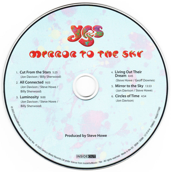 Image of Label Cover of 0436005E: CD - YES, Mirror To The Sky (Inside Out Music; IOM663, Europe 2023, Jewel Case, Booklet) VG+/VG+