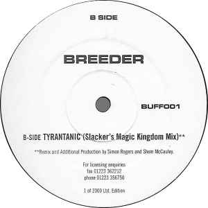 Image of Back Cover of 0446085S: 12" - BREEDER, New York FM / Tyrantanic (Rhythm Syndicate Records ; BUFF001, UK 2001) one faint scuff - still VG+ /VG+