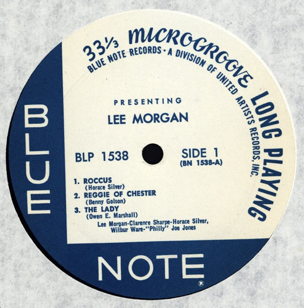 Image of Label Cover of LP - VG+/VG - LEE MORGAN, Indeed! (Blue Note; 1538, US 1972 Reissue, Pasteback Sleeve), Sleeve is pretty much EX apart from a tiny corner bump. Disc is a strong VG with only a few light marks., - 0416171C