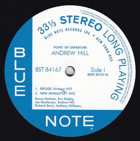 Image of Label Cover of LP - NEW/NEW - ANDREW HILL, Point Of Departure (Blue Note; 4535330, Worldwide 2022 Reissue, 180 Gram Vinyl), , - 0416281C