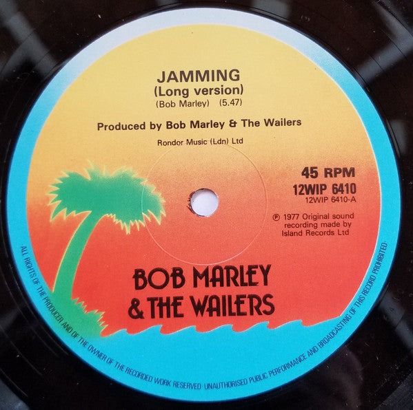 Image of Label Cover of LP - VG+/VG - BOB MARLEY & THE WAILERS, Jamming / Punky Reggae Party (Island Records; 12 WIP 6410, UK 1977, Textured Sleeve), , - 3726084E