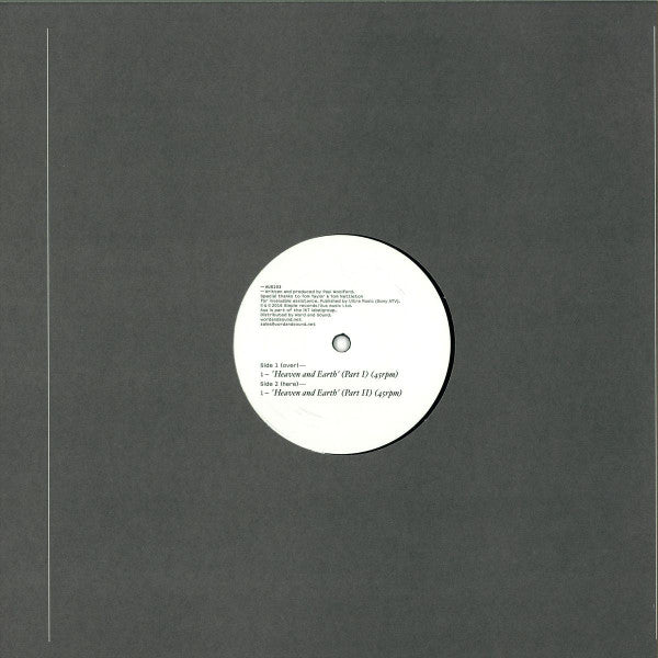 Image of Back Cover of 0516445C: 12" - PAUL WOOLFORD, Heaven & Earth (Aus Music; AUS103, UK 2016, Die Cut Company Sleeve) Shrink-wrap. Very minor split at top edge of sleeve VG+/EX