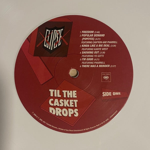 Image of Label Cover of LP - NEW/NEW - CLIPSE, Til The Casket Drops (CMG; 19958402451, Europe 2026 Reissue, White Vinyl), , - 0816055C